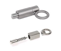 GN 722.4-A4-Spring indexing plungers with ring or lever